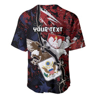 Personalized Polish American Heritage Month Baseball Jersey Eagle With Grunge Style - Wonder Print Shop