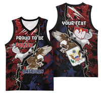 Personalized Polish American Heritage Month Basketball Jersey Eagle With Grunge Style - Wonder Print Shop