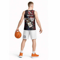 Personalized Polish American Heritage Month Basketball Jersey Eagle With Grunge Style - Wonder Print Shop