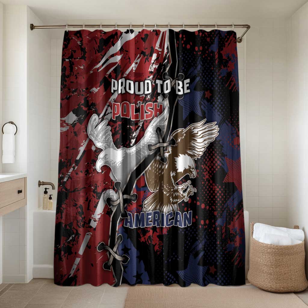 Polish American Heritage Month Bathroom Set Eagle With Grunge Style - Wonder Print Shop