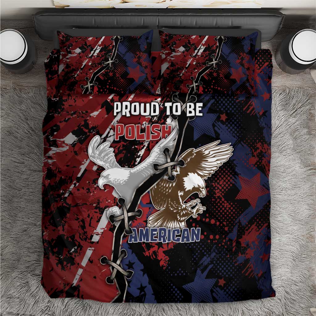 Polish American Heritage Month Bedding Set Eagle With Grunge Style - Wonder Print Shop