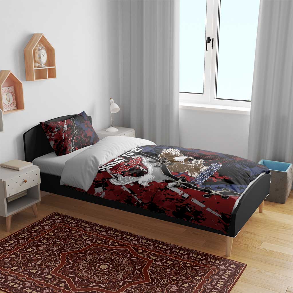 Polish American Heritage Month Bedding Set Eagle With Grunge Style - Wonder Print Shop