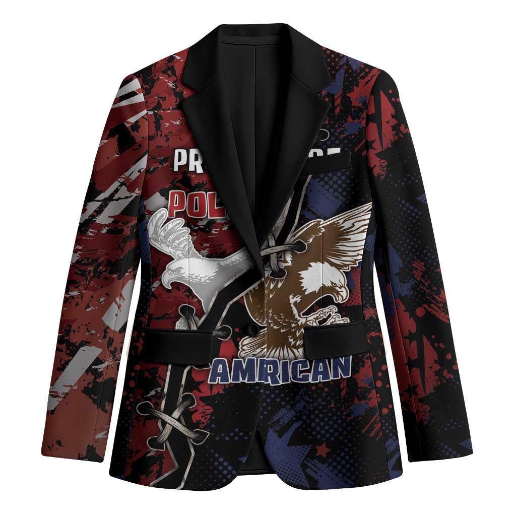 Personalized Polish American Heritage Month Blazer Eagle With Grunge Style - Wonder Print Shop