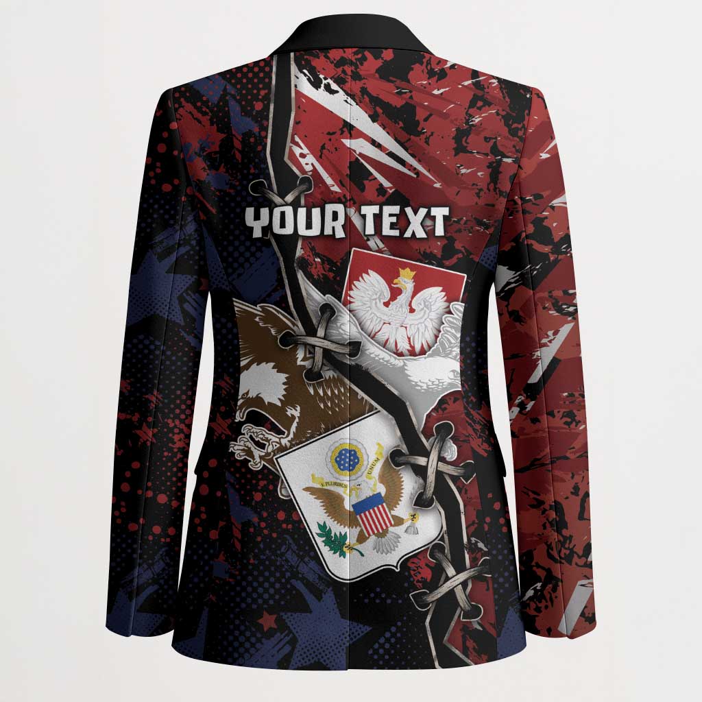 Personalized Polish American Heritage Month Blazer Eagle With Grunge Style - Wonder Print Shop
