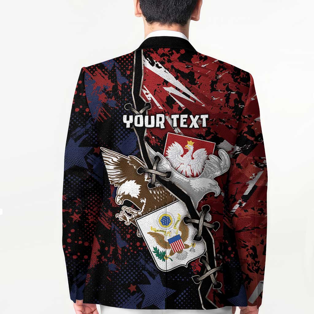 Personalized Polish American Heritage Month Blazer Eagle With Grunge Style - Wonder Print Shop