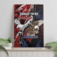 Polish American Heritage Month Canvas Wall Art Eagle With Grunge Style - Wonder Print Shop