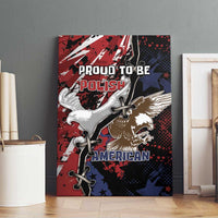 Polish American Heritage Month Canvas Wall Art Eagle With Grunge Style - Wonder Print Shop