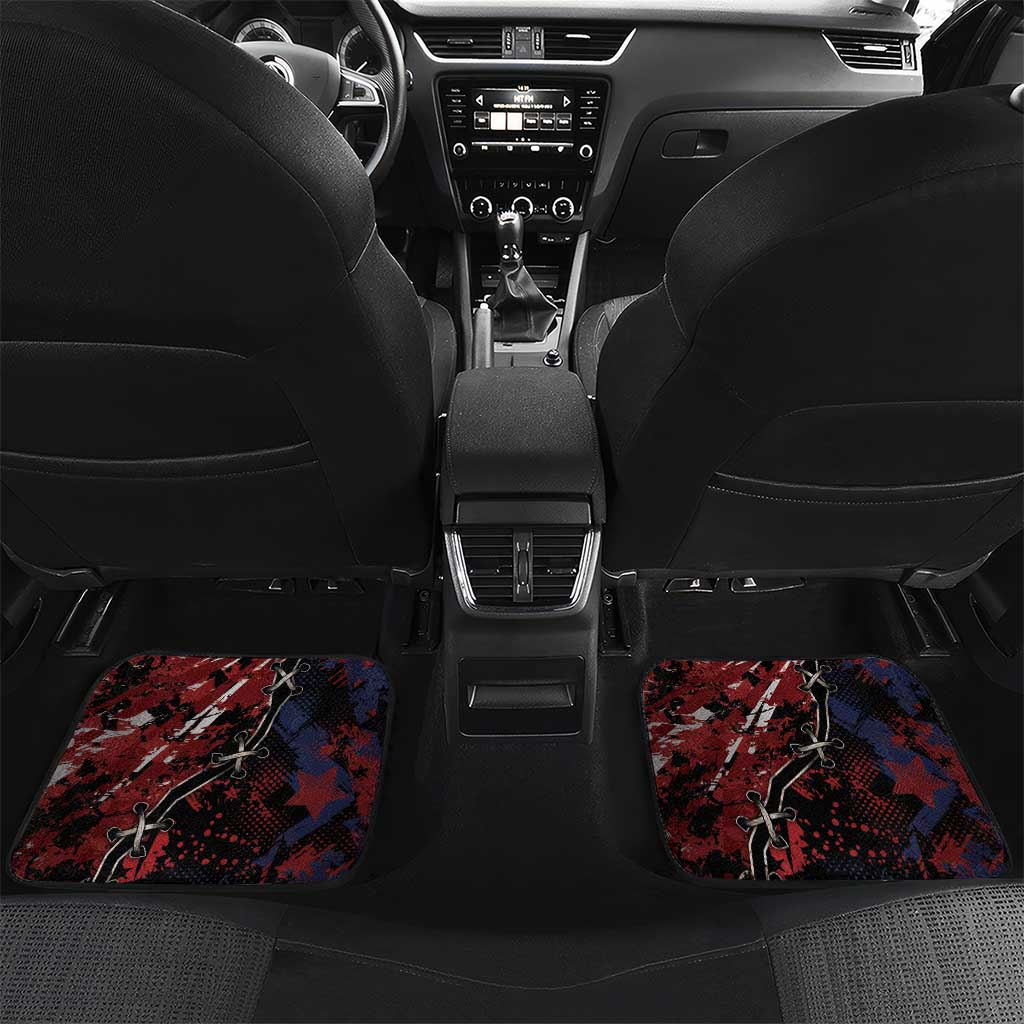 Personalized Polish American Heritage Month Car Mats Eagle With Grunge Style - Wonder Print Shop