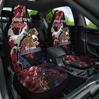 Polish American Heritage Month Car Seat Cover Eagle With Grunge Style - Wonder Print Shop