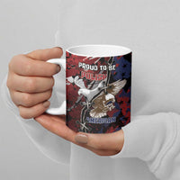 Personalized Polish American Heritage Month Ceramic Mug Eagle With Grunge Style - Wonder Print Shop