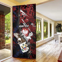 Personalized Polish American Heritage Month Door Cover Eagle With Grunge Style - Wonder Print Shop