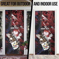 Personalized Polish American Heritage Month Door Cover Eagle With Grunge Style - Wonder Print Shop