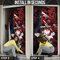 Personalized Polish American Heritage Month Door Cover Eagle With Grunge Style - Wonder Print Shop