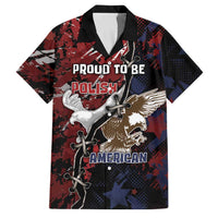 Personalized Polish American Heritage Month Family Matching Off Shoulder Short Dress and Hawaiian Shirt Eagle With Grunge Style - Wonder Print Shop