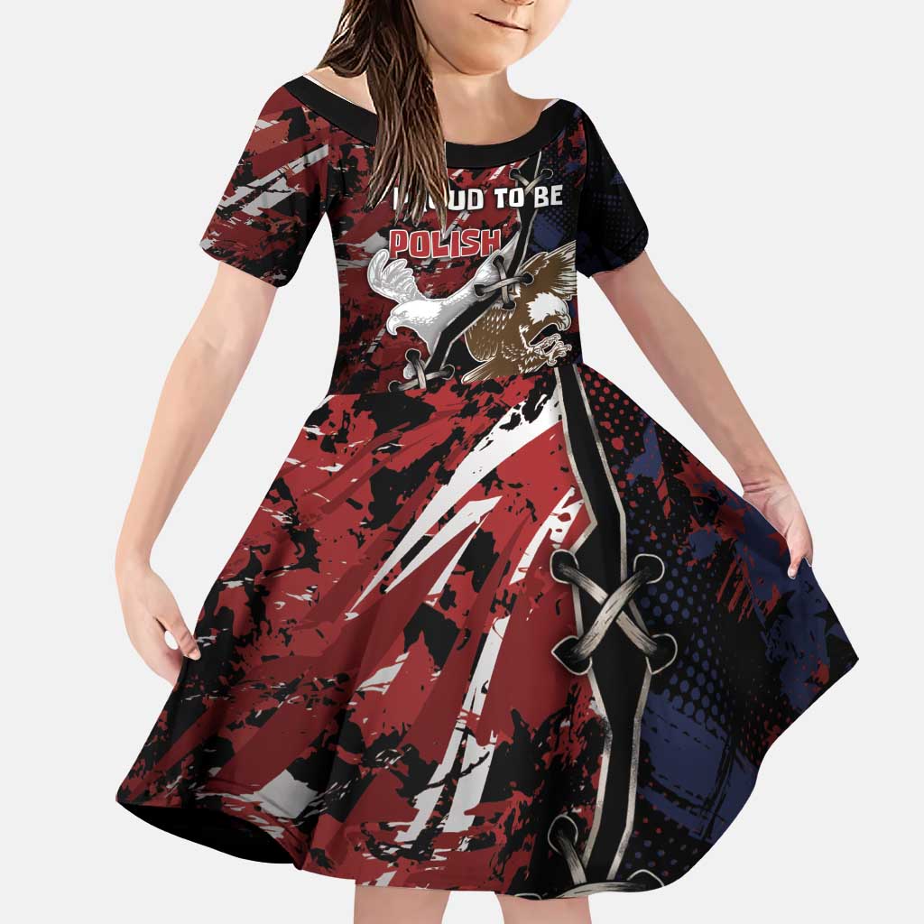 Personalized Polish American Heritage Month Family Matching Puletasi and Hawaiian Shirt Eagle With Grunge Style - Wonder Print Shop