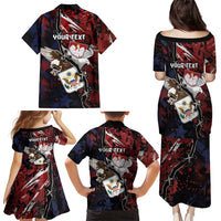 Personalized Polish American Heritage Month Family Matching Puletasi and Hawaiian Shirt Eagle With Grunge Style - Wonder Print Shop