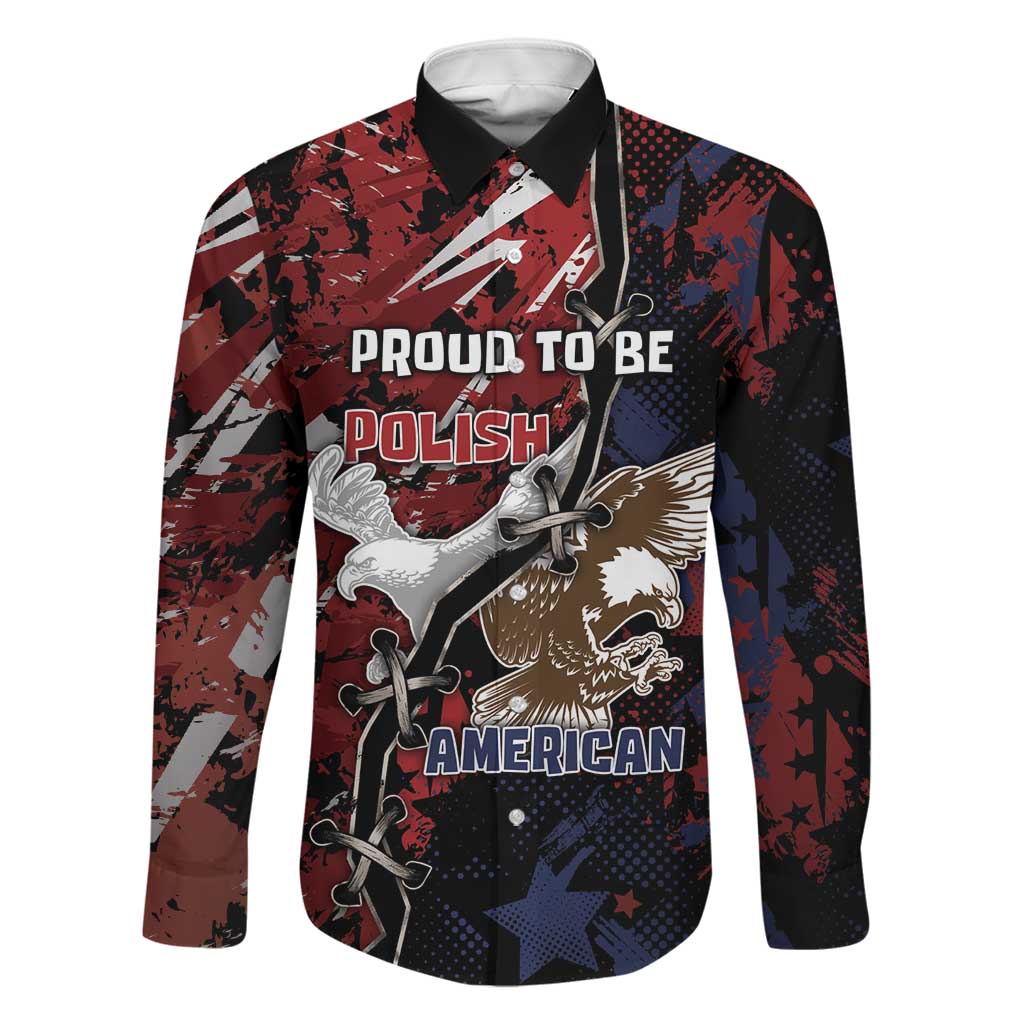 Personalized Polish American Heritage Month Family Matching Short Sleeve Bodycon Dress and Hawaiian Shirt Eagle With Grunge Style - Wonder Print Shop
