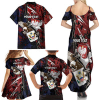 Personalized Polish American Heritage Month Family Matching Summer Maxi Dress and Hawaiian Shirt Eagle With Grunge Style - Wonder Print Shop