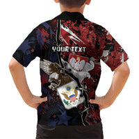 Personalized Polish American Heritage Month Family Matching Tank Maxi Dress and Hawaiian Shirt Eagle With Grunge Style - Wonder Print Shop