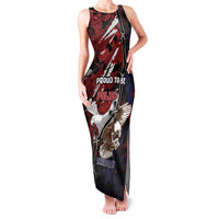 Personalized Polish American Heritage Month Family Matching Tank Maxi Dress and Hawaiian Shirt Eagle With Grunge Style - Wonder Print Shop