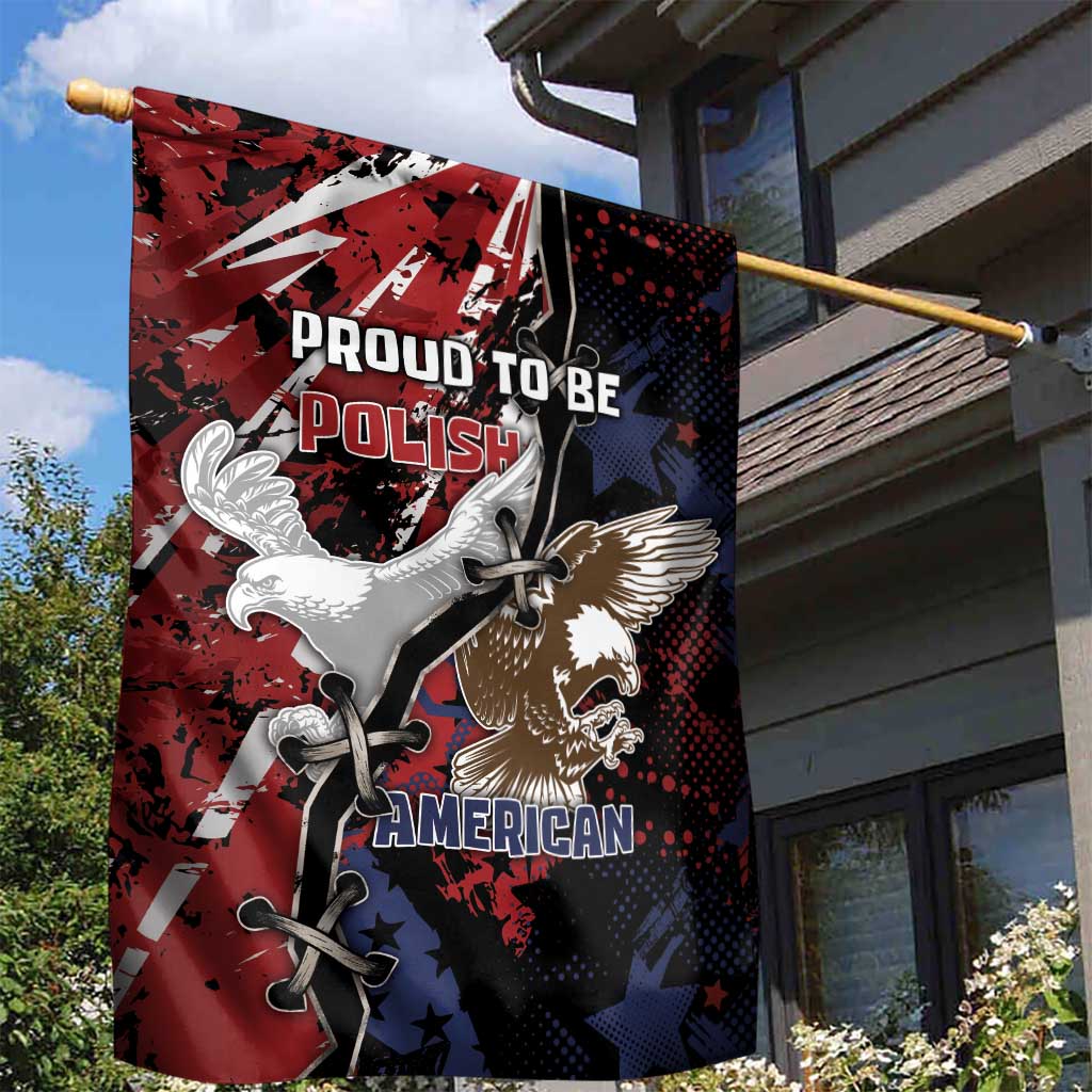 Polish American Heritage Month Garden Flag Eagle With Grunge Style - Wonder Print Shop