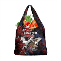 Polish American Heritage Month Grocery Bag Eagle With Grunge Style - Wonder Print Shop
