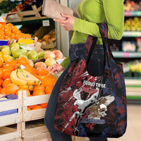 Polish American Heritage Month Grocery Bag Eagle With Grunge Style - Wonder Print Shop