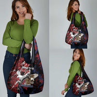 Polish American Heritage Month Grocery Bag Eagle With Grunge Style - Wonder Print Shop