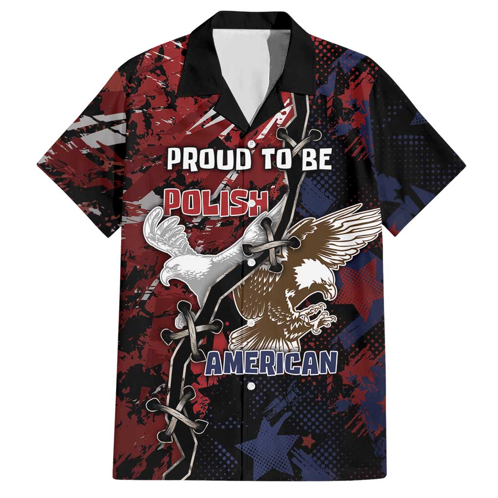Personalized Polish American Heritage Month Hawaiian Shirt Eagle With Grunge Style - Wonder Print Shop
