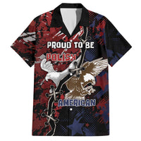 Personalized Polish American Heritage Month Hawaiian Shirt Eagle With Grunge Style - Wonder Print Shop