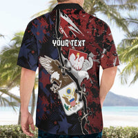 Personalized Polish American Heritage Month Hawaiian Shirt Eagle With Grunge Style - Wonder Print Shop