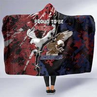 Polish American Heritage Month Hooded Blanket Eagle With Grunge Style - Wonder Print Shop