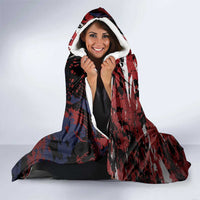 Polish American Heritage Month Hooded Blanket Eagle With Grunge Style - Wonder Print Shop