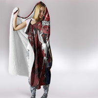 Polish American Heritage Month Hooded Blanket Eagle With Grunge Style - Wonder Print Shop