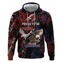 Personalized Polish American Heritage Month Hoodie Eagle With Grunge Style - Wonder Print Shop