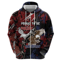 Personalized Polish American Heritage Month Hoodie Eagle With Grunge Style - Wonder Print Shop