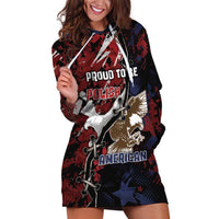Personalized Polish American Heritage Month Hoodie Dress Eagle With Grunge Style - Wonder Print Shop