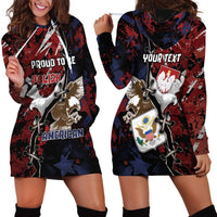 Personalized Polish American Heritage Month Hoodie Dress Eagle With Grunge Style - Wonder Print Shop