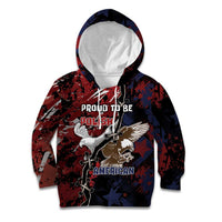 Personalized Polish American Heritage Month Kid Hoodie Eagle With Grunge Style - Wonder Print Shop
