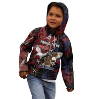 Personalized Polish American Heritage Month Kid Hoodie Eagle With Grunge Style - Wonder Print Shop