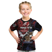 Personalized Polish American Heritage Month Kid T Shirt Eagle With Grunge Style - Wonder Print Shop