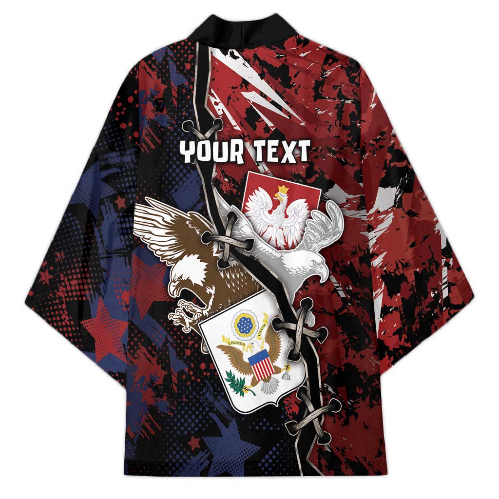 Personalized Polish American Heritage Month Kimono Eagle With Grunge Style - Wonder Print Shop