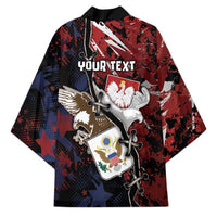 Personalized Polish American Heritage Month Kimono Eagle With Grunge Style - Wonder Print Shop