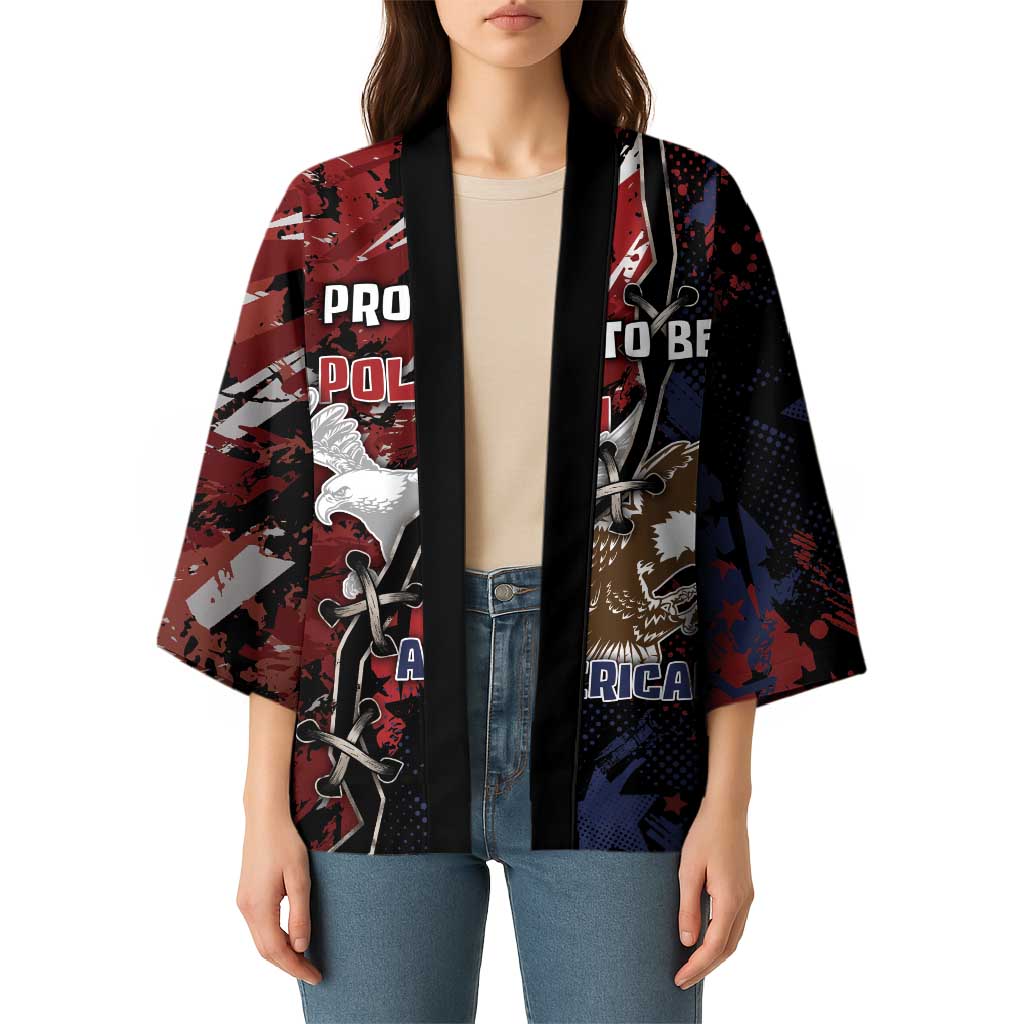 Personalized Polish American Heritage Month Kimono Eagle With Grunge Style - Wonder Print Shop