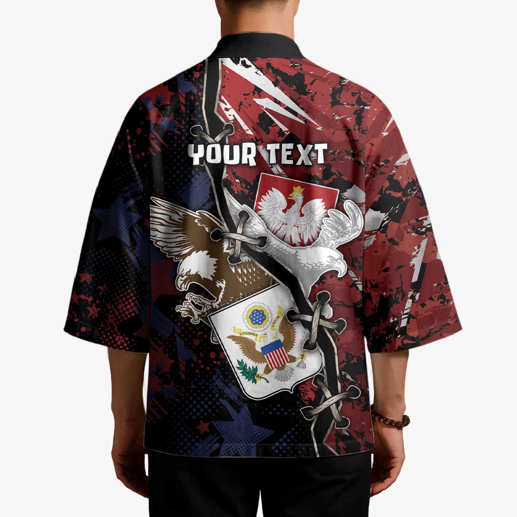 Personalized Polish American Heritage Month Kimono Eagle With Grunge Style - Wonder Print Shop