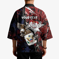 Personalized Polish American Heritage Month Kimono Eagle With Grunge Style - Wonder Print Shop