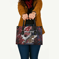 Polish American Heritage Month Leather Bag Eagle With Grunge Style - Wonder Print Shop