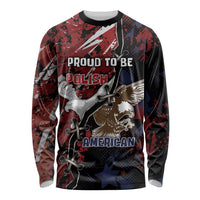 Personalized Polish American Heritage Month Long Sleeve Shirt Eagle With Grunge Style - Wonder Print Shop