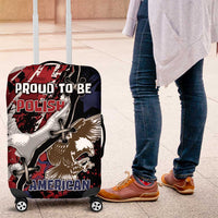 Polish American Heritage Month Luggage Cover Eagle With Grunge Style - Wonder Print Shop