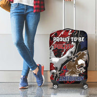 Polish American Heritage Month Luggage Cover Eagle With Grunge Style - Wonder Print Shop